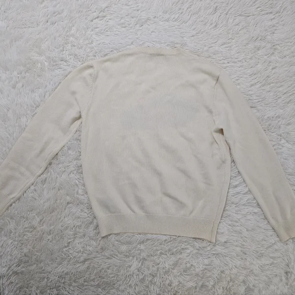 Edikted Red Racecar Cream Knit Sweater - Picture 2 of 3